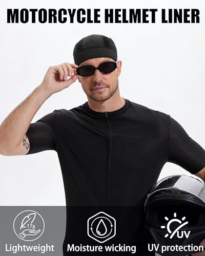 Cooling Skull Cap Breathable Mesh Helmet Liner Motorcycle Cycling - color: 2-black+wine Red