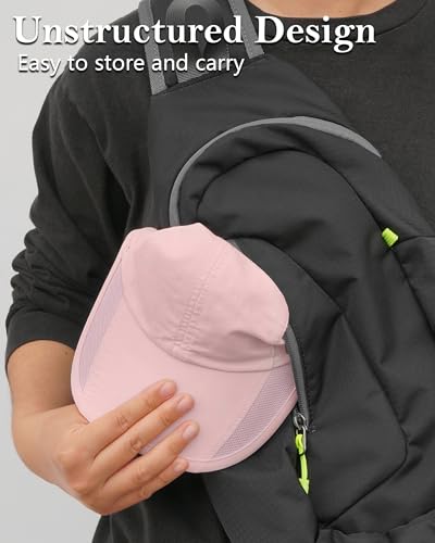 GADIEMKENSD Outdoor Running Hat Breathable Mesh 2PACK - color: Pink+pink, size: 7-7 1/2
