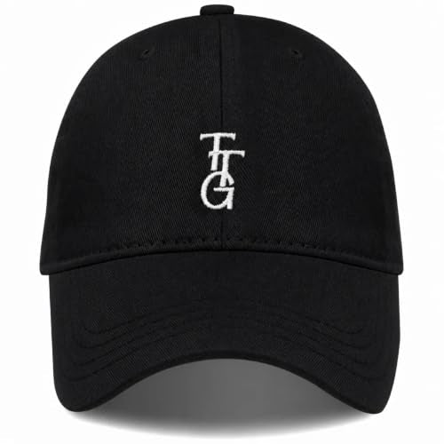 Kids Washed Cotton Baseball Cap, Unstructured Adjustable Toddler Hat for Boys & Girls - color: Black