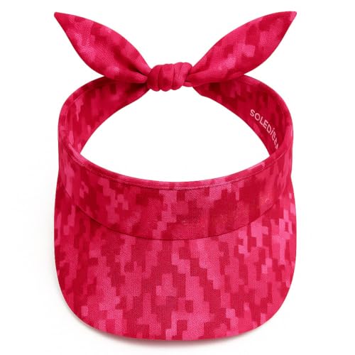Women’s Adjustable Sports Visor – UV Protection, Lightweight for Golf, Tennis & Running, One Size, Standard - color: Rosa Camuflaje, size: One Size