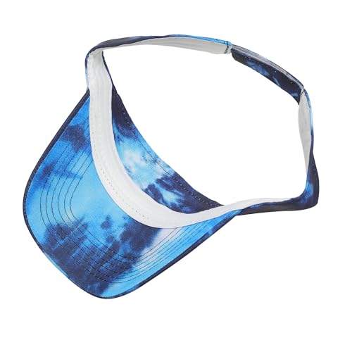 ZLYC Print Sports Sun Visors for Women Girls - color: Tie Dyed Navy