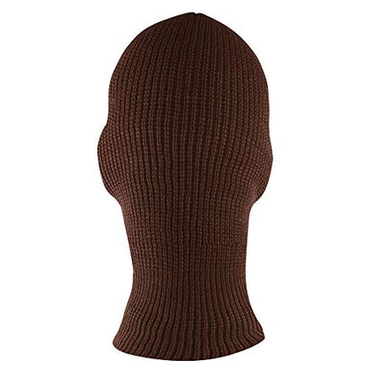 Super Z Outlet Knit Sew Acrylic Outdoor Full Face Cover Thermal Ski Mask One Size Fits Most - color: Brown