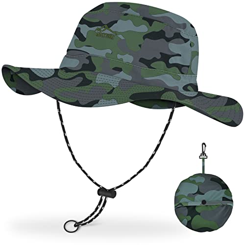 BROTOU Foldable Bucket Hats for Women/Men, UPF 50+ Wide Brim Sun Hat, Waterproof Fishing Cap with UV Protection