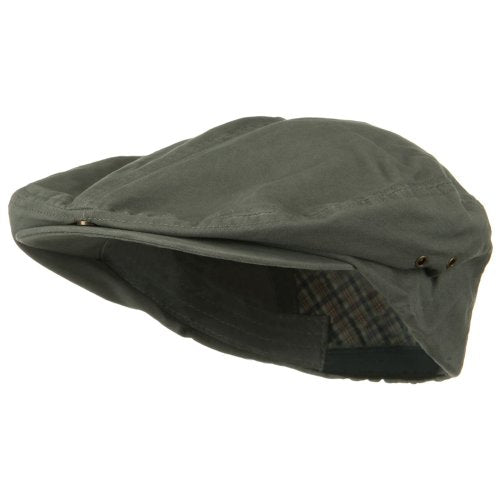 Oversize Washed Canvas Ivy Cap - color: Dark Grey
