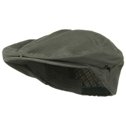 Oversize Washed Canvas Ivy Cap - color: Dark Grey