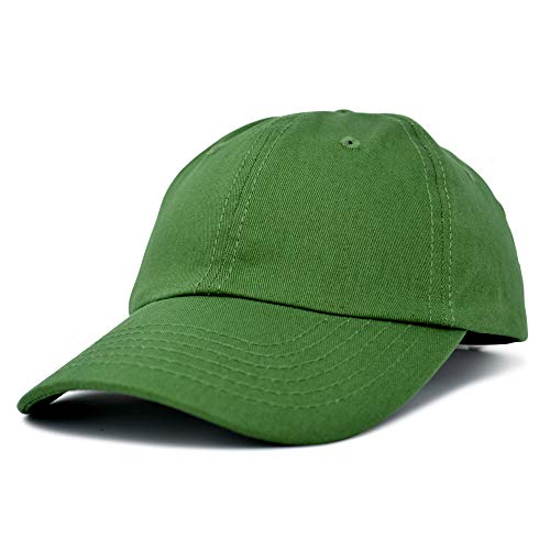 DALIX Baseball Cap Dad Hat Plain Men Women Cotton Adjustable Blank Unstructured Soft - color: Olive