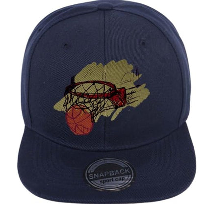ZH Plain Flat Brim Snapback Baseball Caps Adjustable Blank Baseball Caps Wholesale 12 Pack - color: Navy Blue