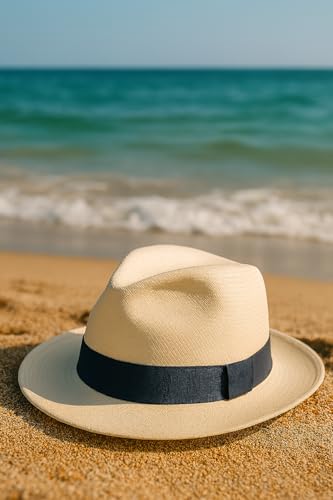 Gamboa Hatbands for Panama Hat Ribbon Hatband Cowboy Hats - color: Blue, size: Medium