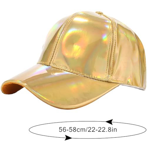 Women's Men's Fashion Baseball Cap Adjustable Strapback Hats Dad Hat Visor Sports Hat - color: Gold