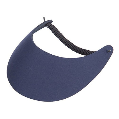 Fabric Foam Sun String Visor - color: Navy