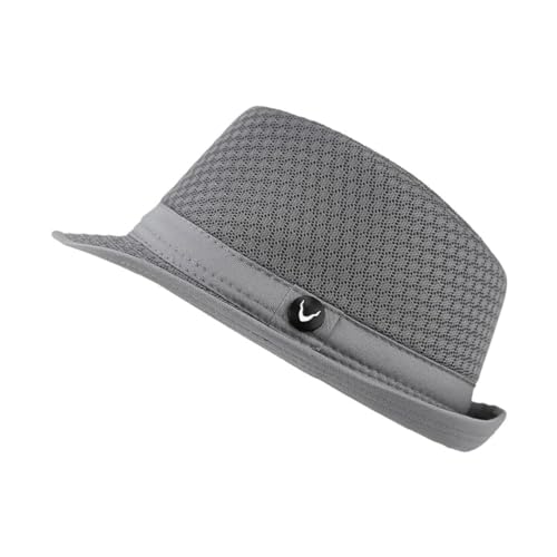 The Hat Depot Light Weight Classic Soft Cool Mesh Crushable Fedora hat - color: Grey, size: Large-X-Large