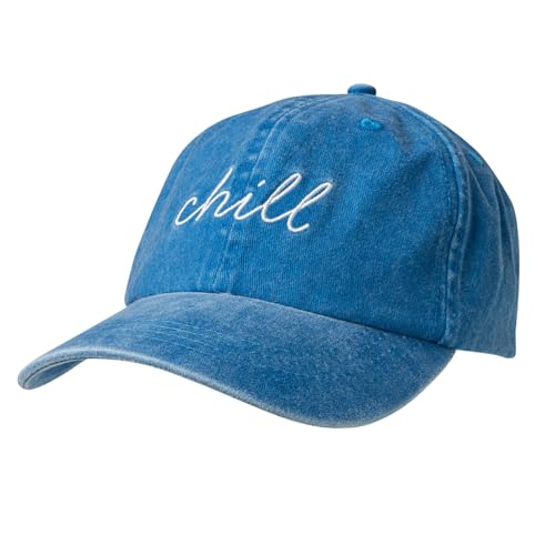 PACIFIC BRIM Women's and Men's Classic Cotton Adjustable Baseball Hat - color: Chill