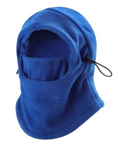 AWAYTR Kids Balaclava Ski Mask for Boys Girls - Fleece Windproof Winter Cap - color: Royal Blue