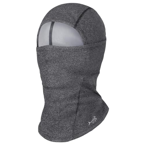 BASSDASH Winter Balaclava Fleece Ski Mask Ninja Hood Neck Warmer Fishing Hunting - color: Dark Heather Grey