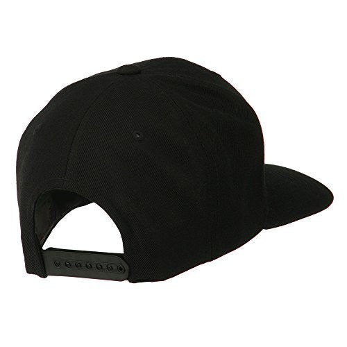 Old English K Embroidered Flat Bill Cap - color: Black