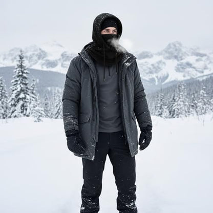 Eurzom 4 Pcs Winter Fleece Balaclava Face Mask - color: Black