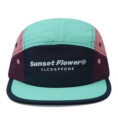 Croogo Quick Drying 5 Panel Baseball Cap Colorful Lightweight Flat Bill Hat - color: M-dfb1-green