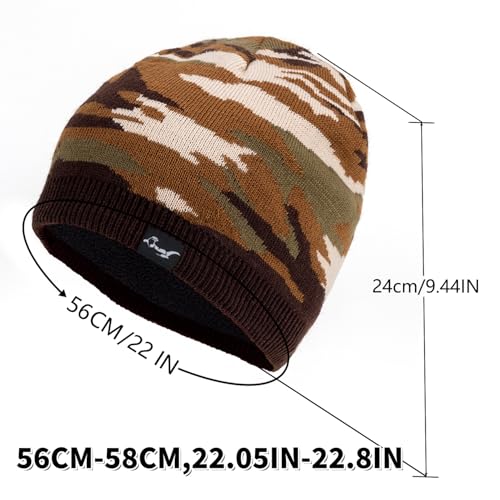 OTTER Waterproof Beanie for Men Women - color: Brown