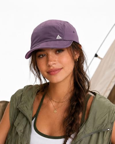 Croogo Quick Dry Short Brim Baseball Cap 5 Panel Lightweight Running Hat - color: Ddy1-purple