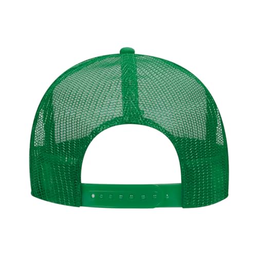 All Original Parts 1986 Foam Trucker Cap Adjustable Mesh Back Hat - color: White/Kelly Green