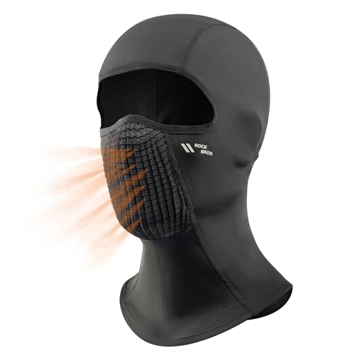 ROCKBROS Fleece Breathable Balaclava Ski Mask for Men Women Windproof - color: Black
