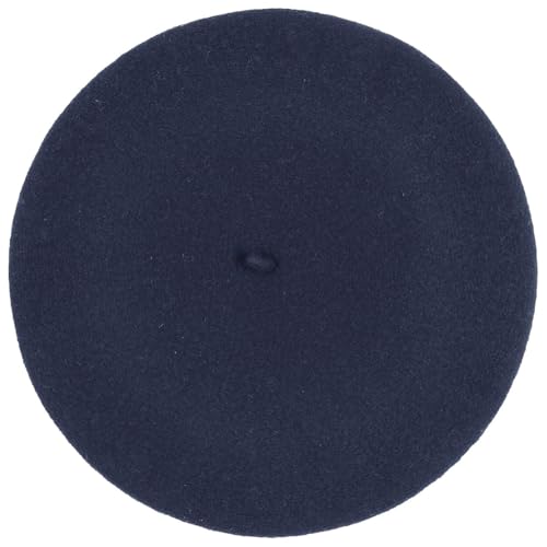 Women's Beret Cashmere Wool French Hat Made in EU Women Autumn Winter - color: Navy, size: 6 7/8
