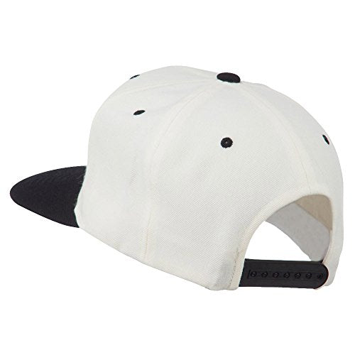 e4Hats.com LA Embroidered Snapback Cap - color: Natural Black