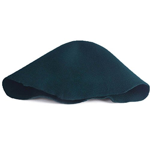Wool Felt Cone Cloche Hood Millinery Hats Fascinators Block Base Body B107 - color: #13 Dark Green