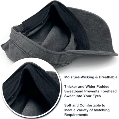 Loneshark Washed Cotton Military Hat Cadet Cap Army Flat Top Basic Everyday - color: Black, size: Medium-Large