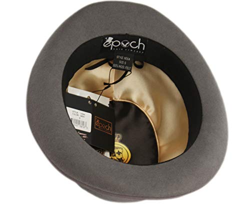 EPOCH Men's Wool Felt Derby Hat - color: Lt Gray, size: X-Large