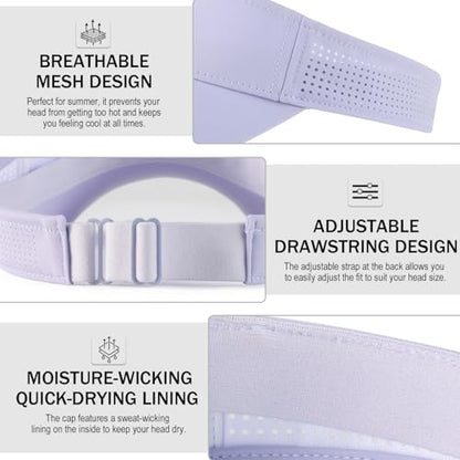 STARANCE Unisex Sun Visor Cap for Men Woman - color: Purple