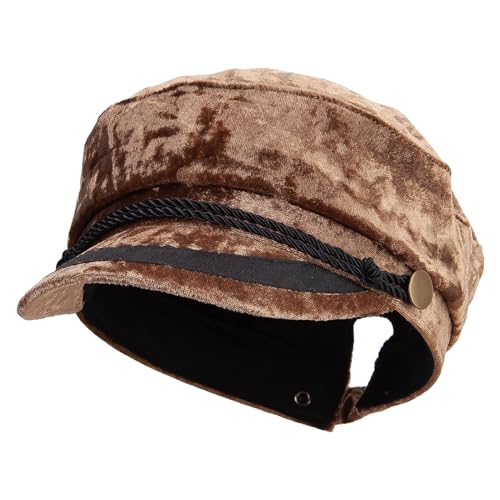 Jeanne Simmons Women's Crushed Velvet Sailor Hat - color: Lt Brown