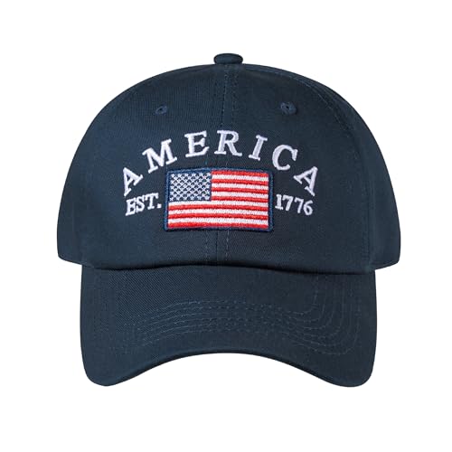 IIN American Flag Baseball Cap for Men Women Low Profile USA Army Tactical Operator Military Plain Dad Hat - color: Usa-navy