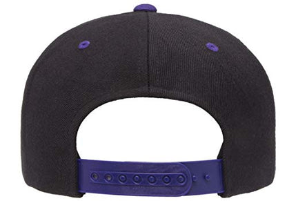 Flexfit Unisex Adult Yp Classics Premium Snapback Cap – 2-Tone - color: Black/Purple