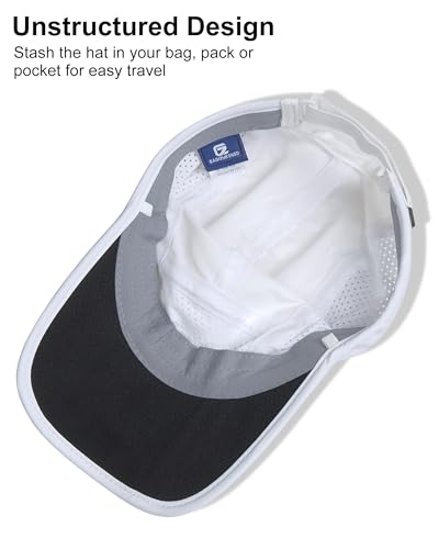 GADIEMKENSD Mens Folding Outdoor Hat Long Brim UPF 50+ Sun Protection - color: Folding White