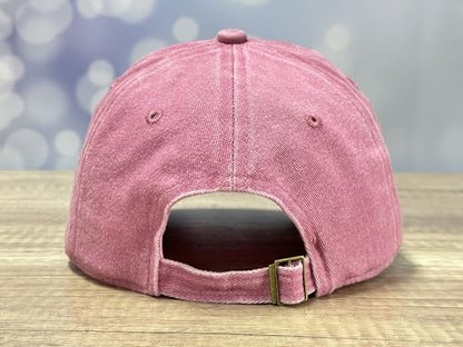 Adjustable Embroidery Animal Baseball Hat for Kid Toddler Child - color: Big Sis (Washed Pink)