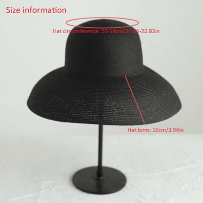 Women's Floppy Wide Brim Summer Beach Straw Hat UPF 50+ Sun Hat - color: White