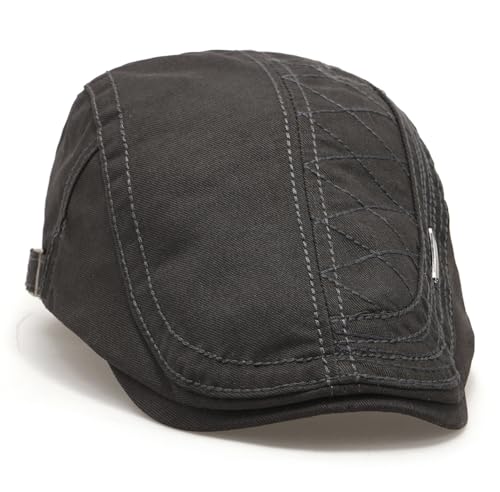 Initlove Mens Newsboy Cap Cotton Ivy Hat Beret Hats for Driving - color: A Grey