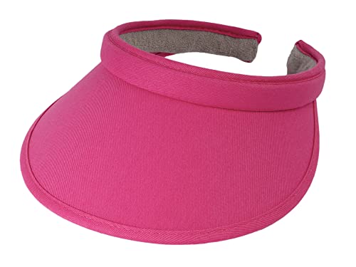TOP HEADWEAR Sports Cotton Twill Clip-On Visor 3.5 Inch Wide Brim - color: Fushia