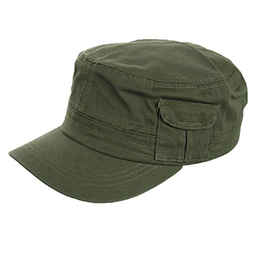 Baseball Cap Plain Pocket Cadet Patrol Military Hats Camo Army Caps Fashion - color: Olive