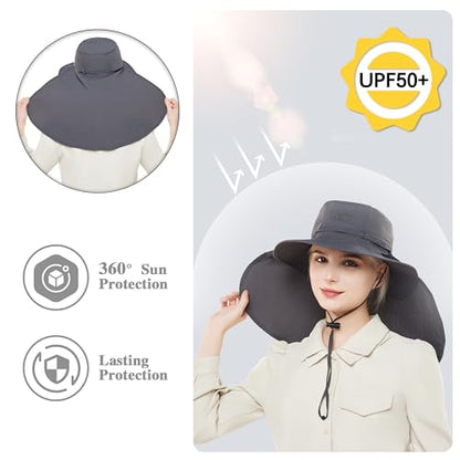 Palmyth Head Net Hat, Sun Hat Safari Hat - color: Charcoal