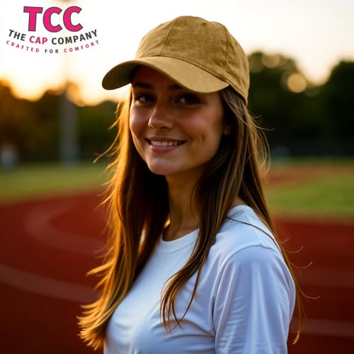 Unisex Vintage Washed Baseball Cap | Low Profile Soft Top Unstructured Cotton Baseball Cap | Adjustable Size Vintage Buckle - color: A10- Camel Brown