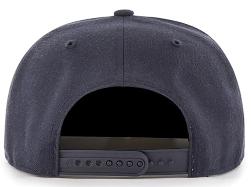47 MLB Sure Shot Captain Hat Adjustable Structured 6-Panel Snapback Hat Cap, Adult One Size Fits All - color: Cleveland Guardians