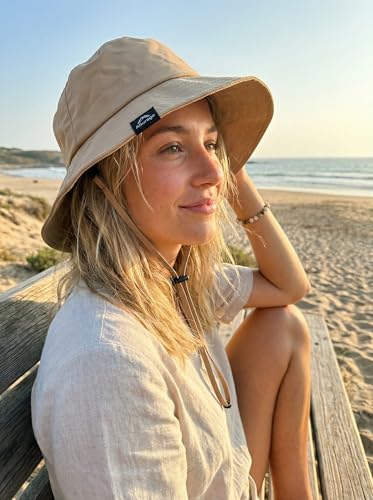 Waterproof Bucket Hat UPF50 Quick Dry Sun Hat for Men Women Lightweight Hiking Fishing Cap Foldable Packable Outdoor - color: Khaki