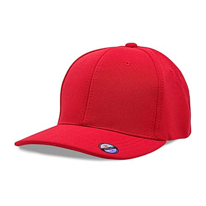 [2 Pack] Hybrid Stretch-Fitted Trucker Cap, Baseball Cap with Air Mesh - color: 2pk Red, size: Large-X-Large