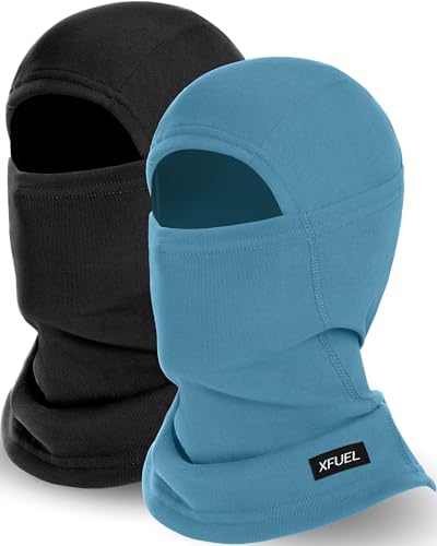 Ski Mask Balaclava for Men Women Windproof Thermal Winter Full Face Mask Cold Weather Skiing Snowboarding Neck Gaiter - color: Black+blue