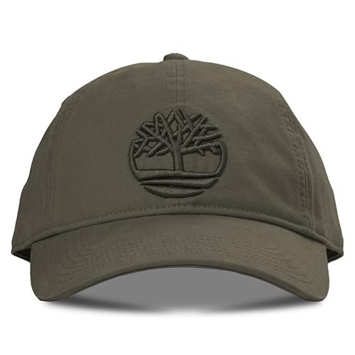 Timberland Soundview Baseball Cap for Boys 7-14, Cotton Canvas, Adjustable, Lightweight & Durable, One Size - color: Leaf Green (Dark Green)