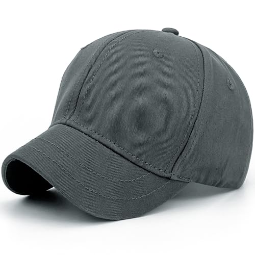 Loneshark Short Brim Baseball Hat for Running Small Bill Umpire Cap - color: Grey