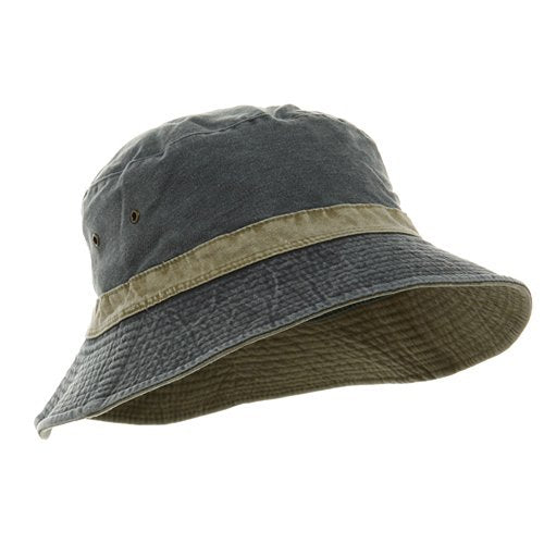 MG Reversible Washed Bucket Hat-Khaki Navy W13S43F (XL-2XL)