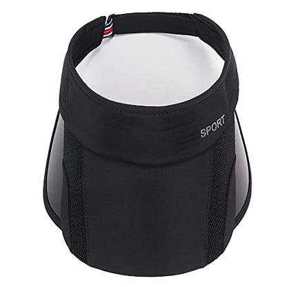 2 Pack Sun Golf Visor Hats for Women, Adjustable Retractable Brim Golf Cap Beach Hats for Women - color: Grey/Beige